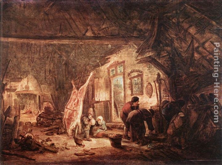 Isack van Ostade Pig-Killing